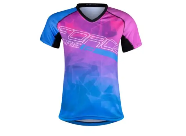 Force Core damski MTB dres krótki rękaw różowa/niebieska