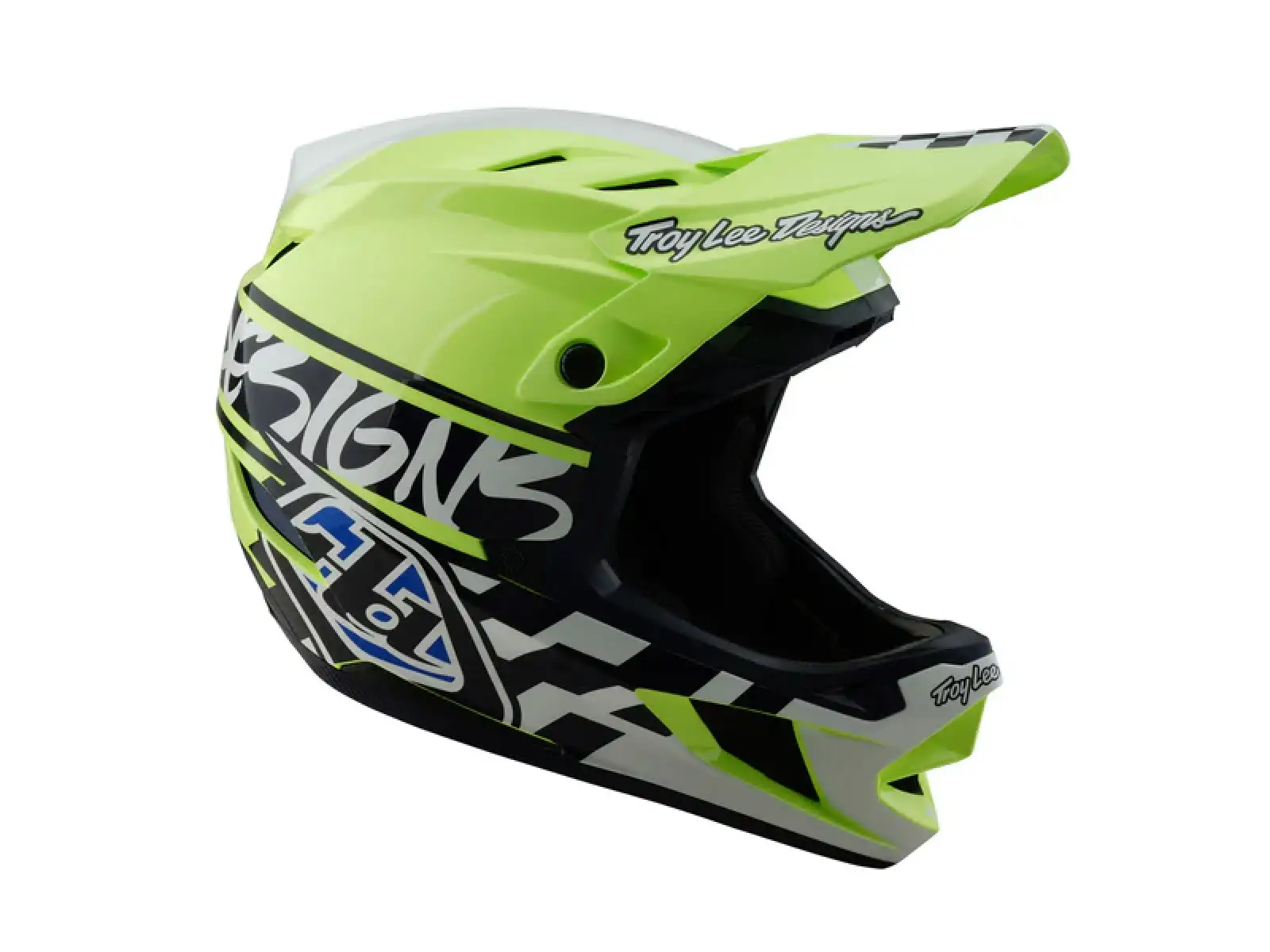 Troy Lee Designs D4 Polyacrylite 50 kask Navy/Glo Yellow