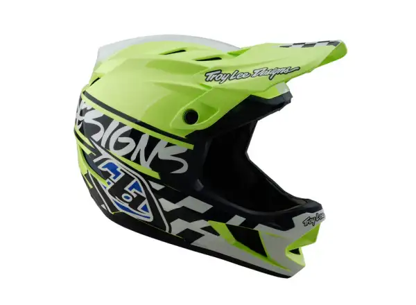 Troy Lee Designs D4 Polyacrylite 50 kask Navy/Glo Yellow