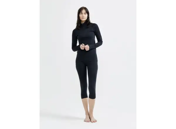 Craft CORE Dry Active Comfort Zip damska koszulka długi rękaw czarna