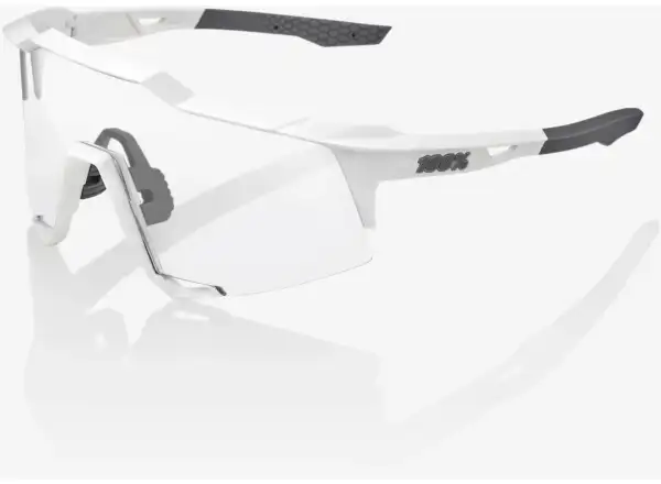 100% Speedcraft okulary Matte White/HiPER Silver Mirror