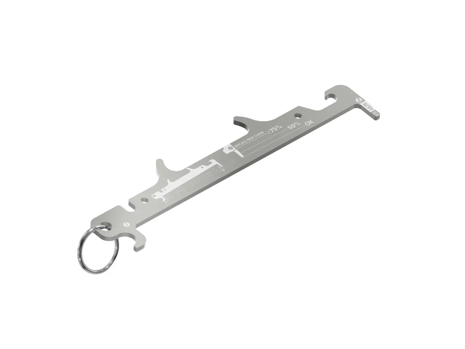 Lezyne Chain Gauge miarka łańcucha srebrna