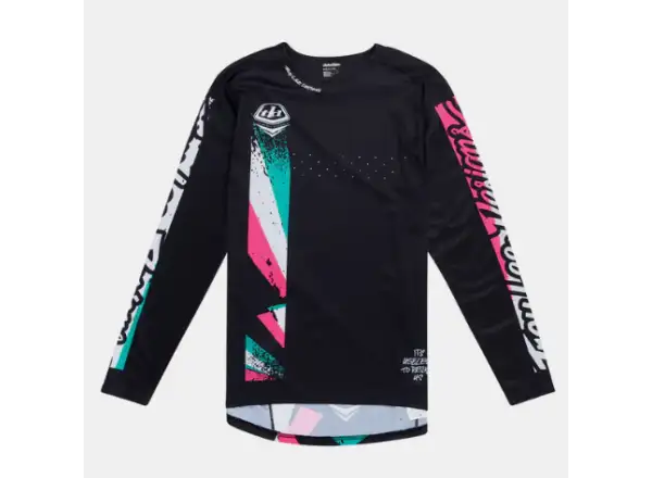 Troy Lee Designs Sprint Full Pull męska koszulka z długim rękawem Black