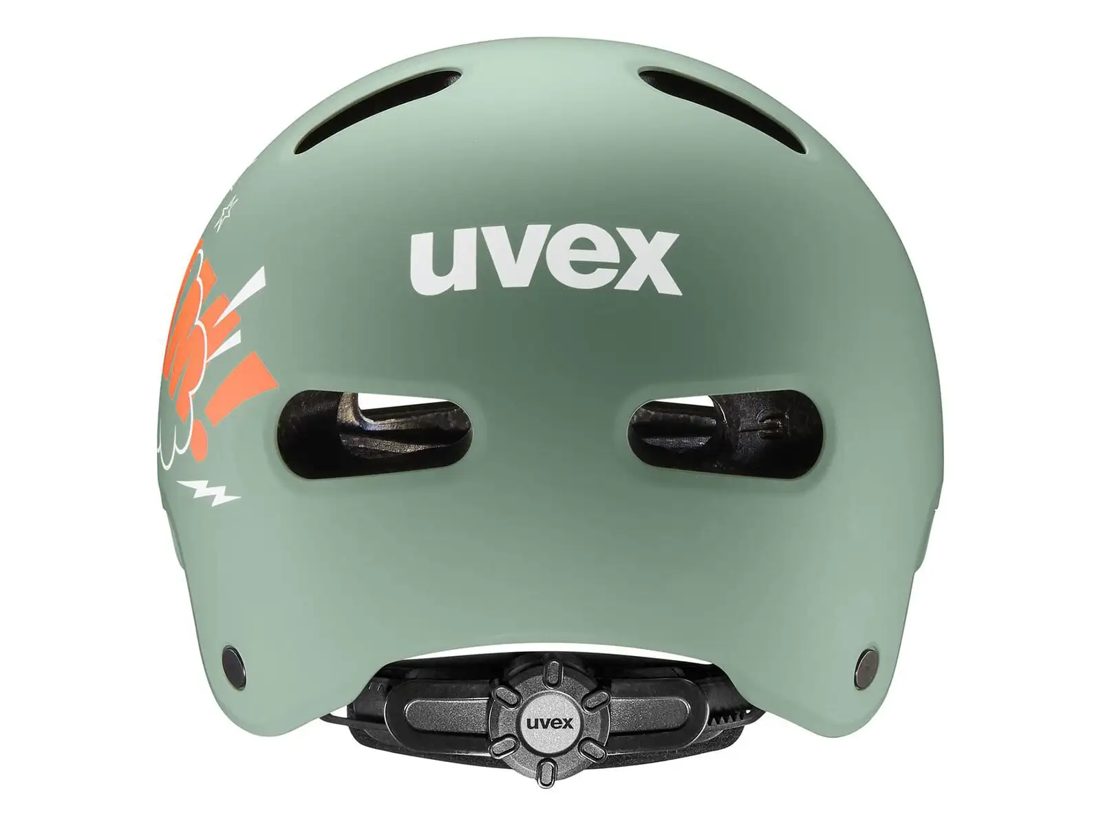 Uvex Kid 4 Style kask dziecięcy Bam Moss Green/Papaya Matt