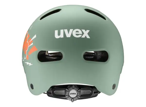 Uvex Kid 4 Style kask dziecięcy Bam Moss Green/Papaya Matt
