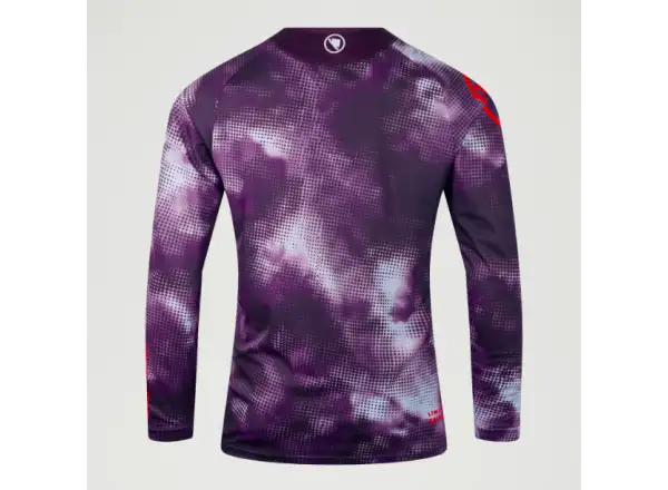 Endura Pixel Cloud men's long-sleeve jersey Purple