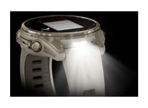 Garmin fenix 8 - 43 mm AMOLED Sapphire smartwatch Soft Gold Fog grey