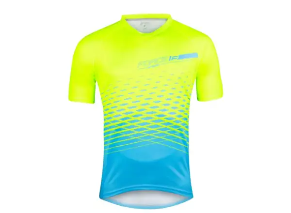 Force Angle MTB męska koszulka z krótkim rękawem fluo/niebieska