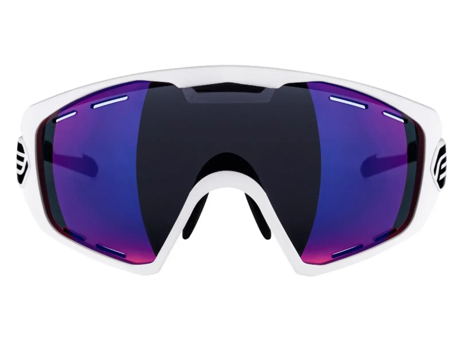 Force Ombro Plus okulary rowerowe biała/niebieska szkła