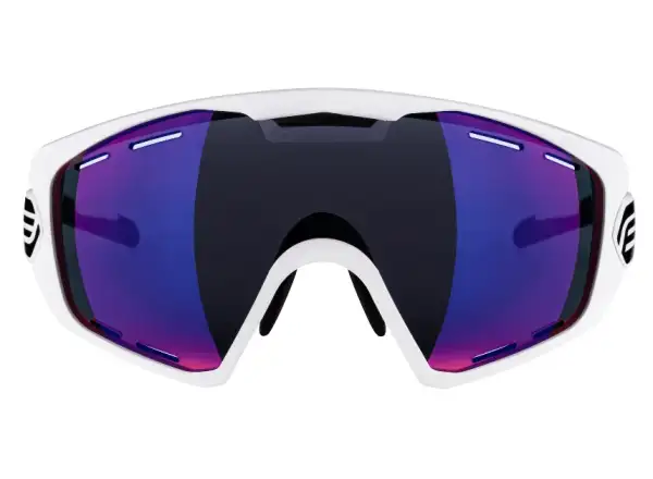 Force Ombro Plus okulary rowerowe biała/niebieska szkła