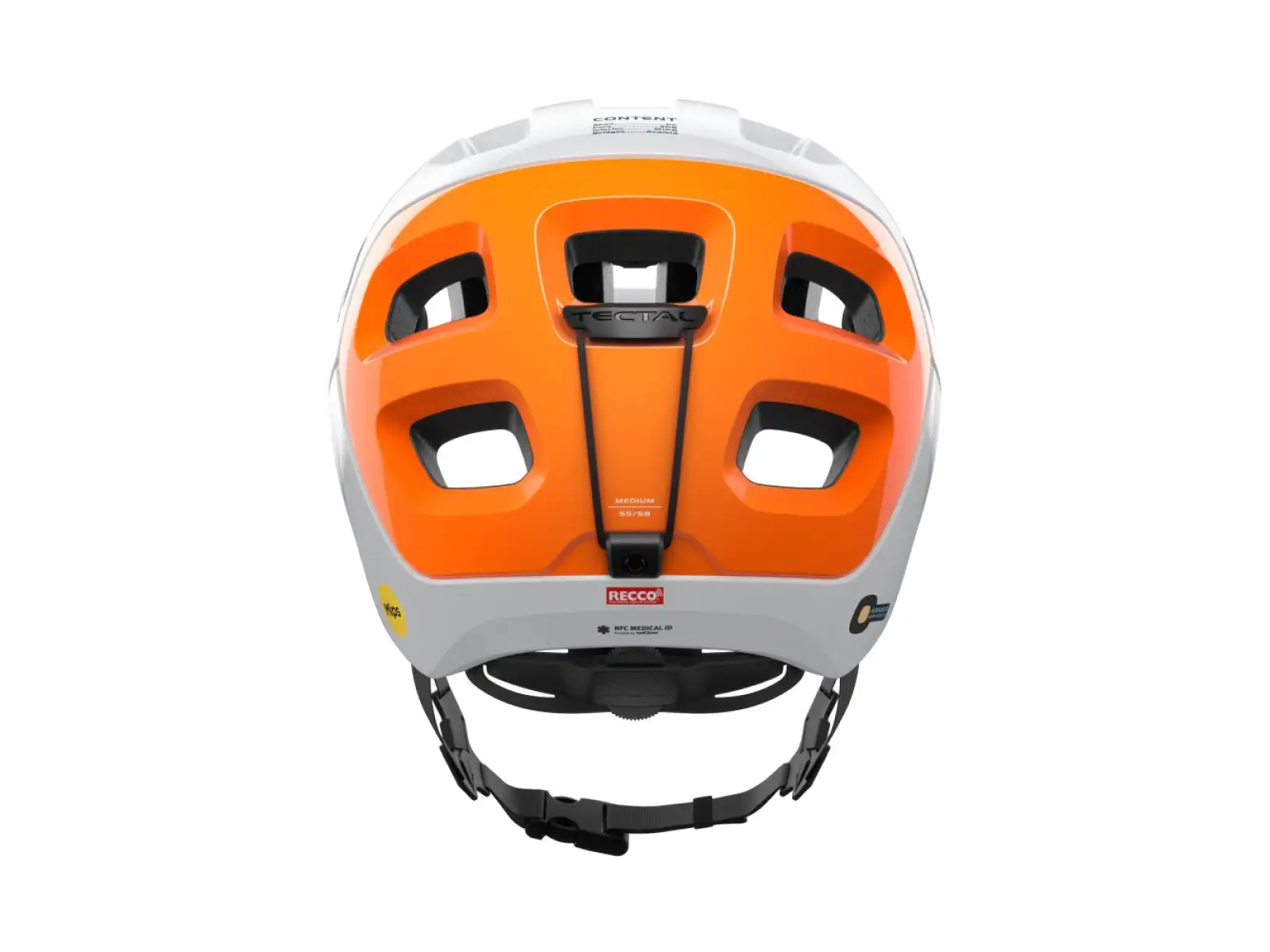 POC Tectal Race MIPS NFC kask Hydrogen White/Fluorescent Orange AVIP