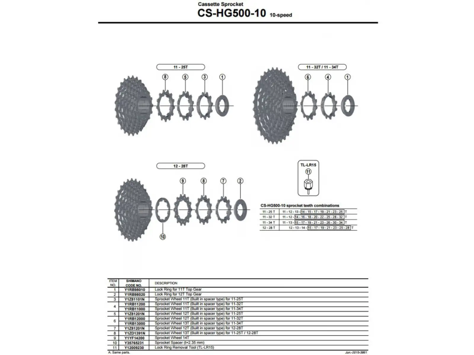 Shimano Tiagra/Deore CS-HG500 10 rz. kaseta