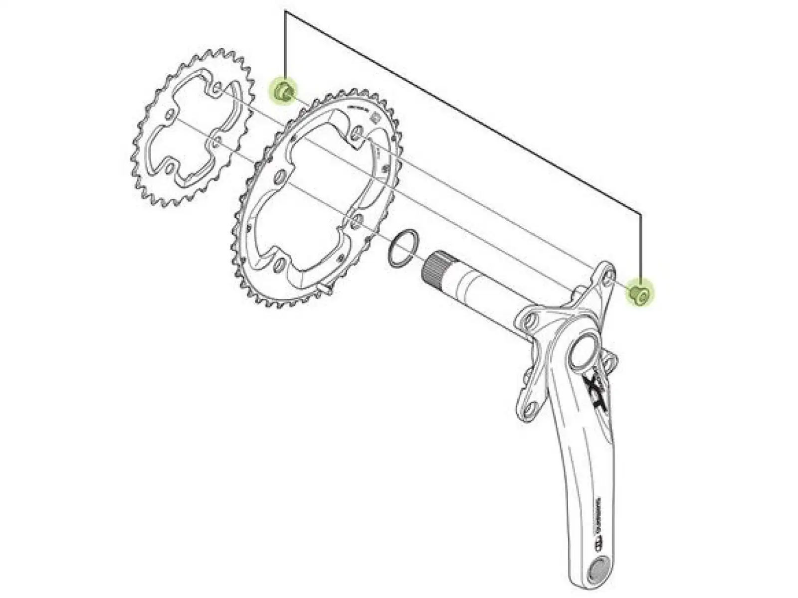 Shimano FC-M785 Y1ML98010 śruby do zębatki 4 szt. (zewnętrzne)