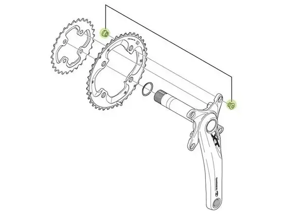 Shimano FC-M785 Y1ML98010 śruby do zębatki 4 szt. (zewnętrzne)