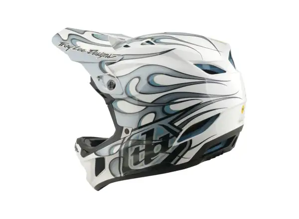 Troy Lee Designs D4 Composite MIPS kask Torched white/Silver