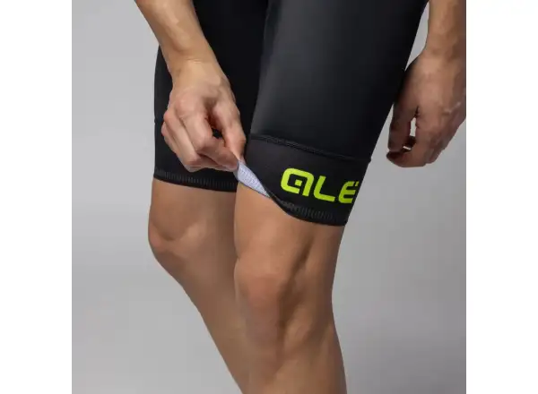 Alé Pragma Corsa 2.0 męskie spodenki z wkładką i szelkami Black/Fluo Yellow
