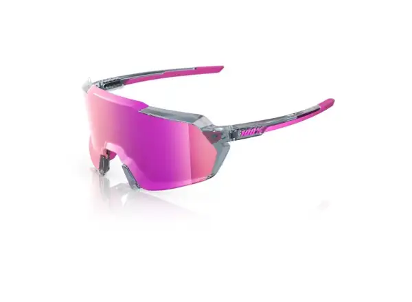 100% Korbin okulary Polished Translucent Grey/Purple Multilayer Mirror