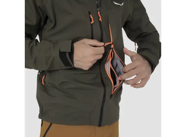 Salewa Sella 3L Powertex męska kurtka Dark Olive