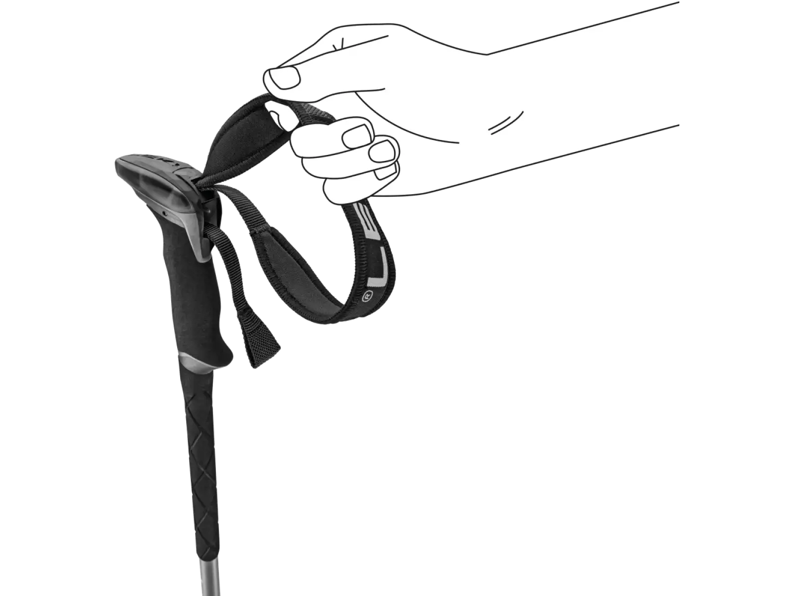 Leki Guide Lite 2 kije skiturowe Silvergrey-black-white, 110 - 145 cm