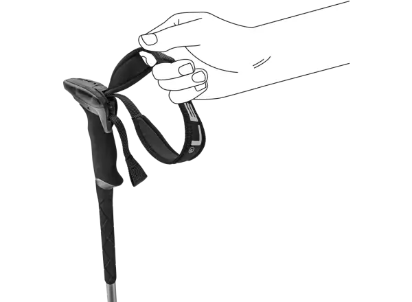 Leki Guide Lite 2 kije skiturowe Silvergrey-black-white, 110 - 145 cm
