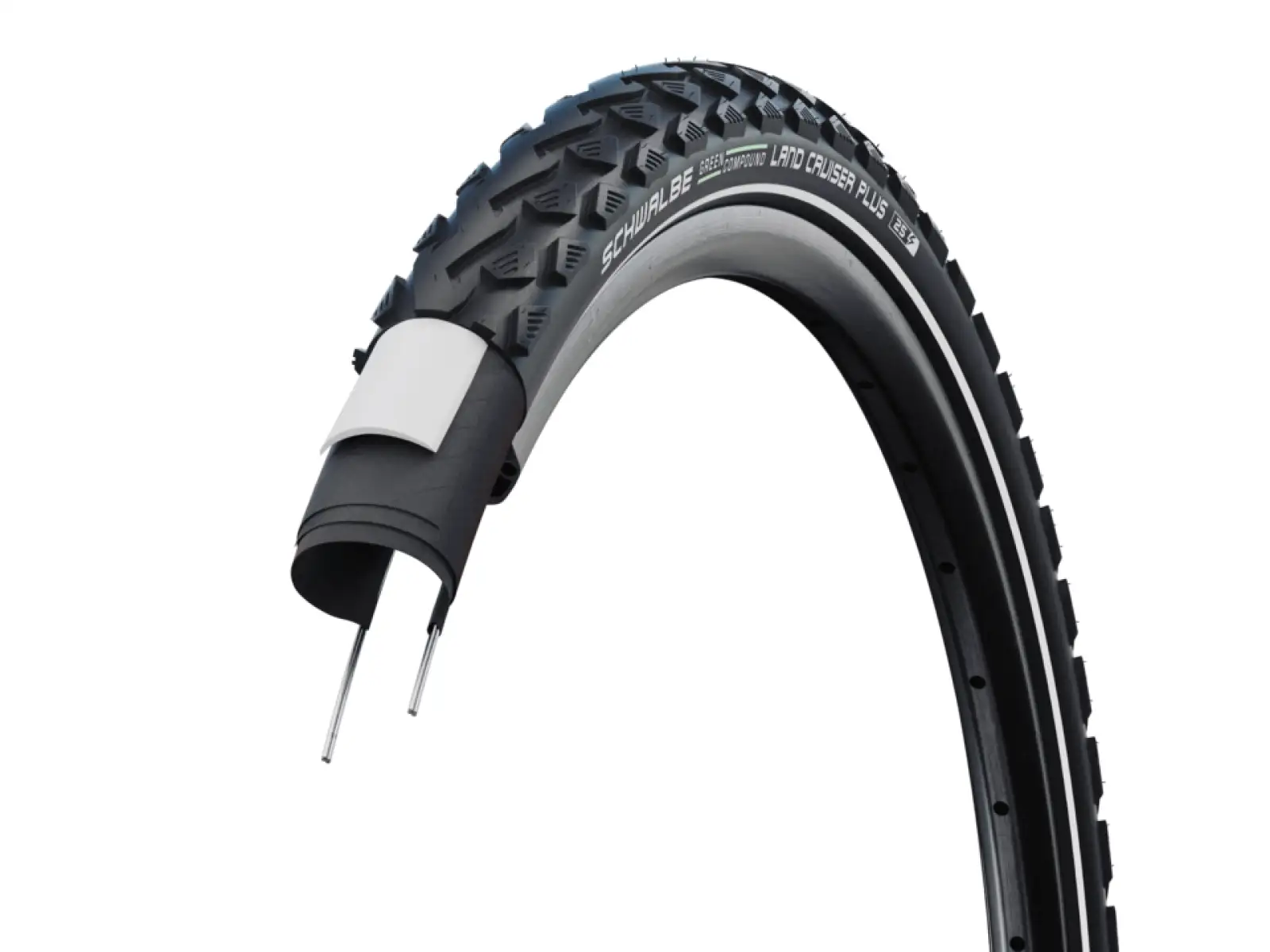 Schwalbe 50-622 LandCruiser Plus Active PunctureGuard E-25, drut, Green compound, black-r