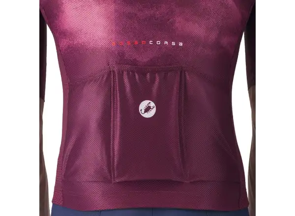 Castelli Climber's A/C męska koszulka kolarska krótki rękaw Deep Bordeaux/White