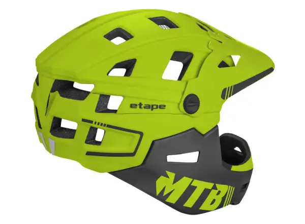 Etape Scudo kask dziecięcy limonkowy/czarny matowy