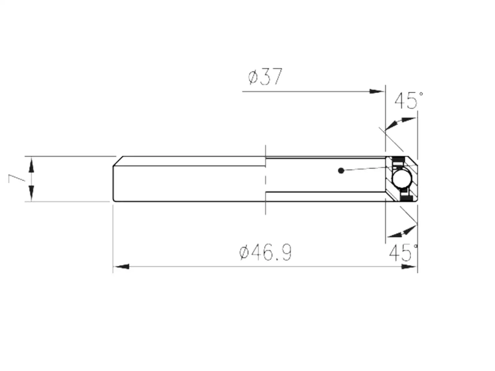 FSA ACB MR137 (No.54) 1-1/4" łożysko 45x45