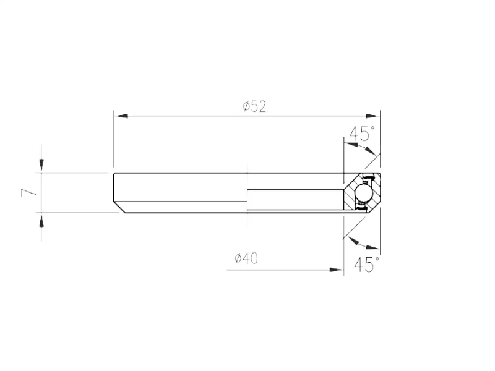 FSA TH-070 (MR128R) Super Light ACB łożysko 45x45 1,5"