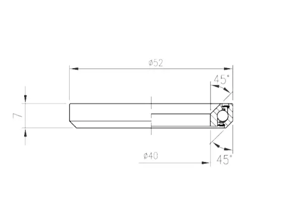 FSA TH-070 (MR128R) Super Light ACB łożysko 45x45 1,5"