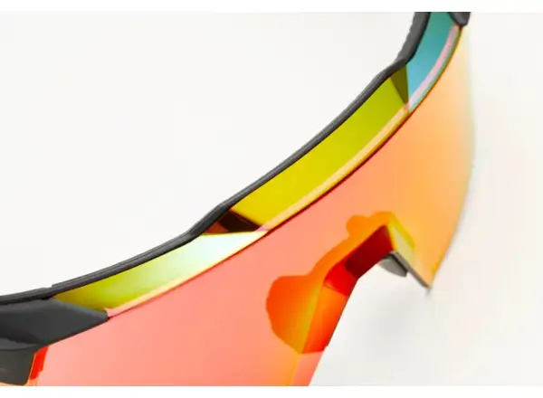 100% Aerocraft gogle Soft Tact Black/HiPER Red Multilayer Mirror