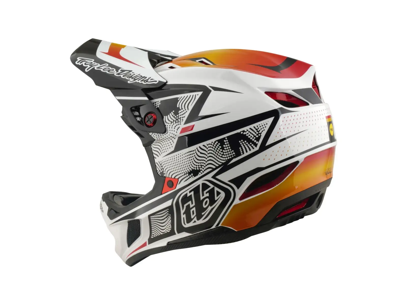Troy Lee Designs D4 Composite MIPS kask Lined up White