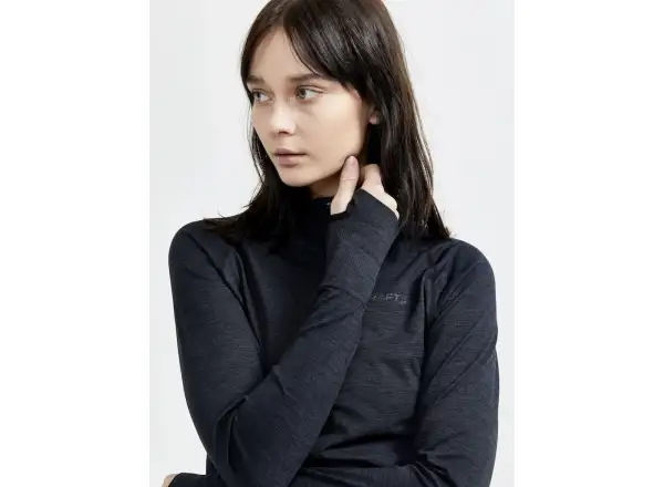 Craft CORE Dry Active Comfort Zip damska koszulka długi rękaw czarna