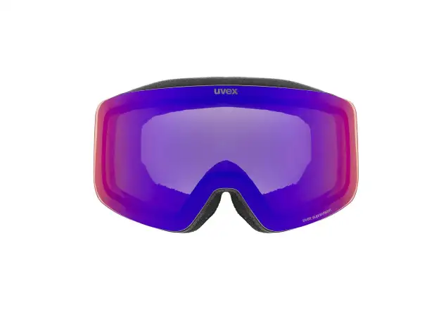 Uvex Pwdr Fm dziecięce gogle narciarskie Black Matt DL/Ruby On Green