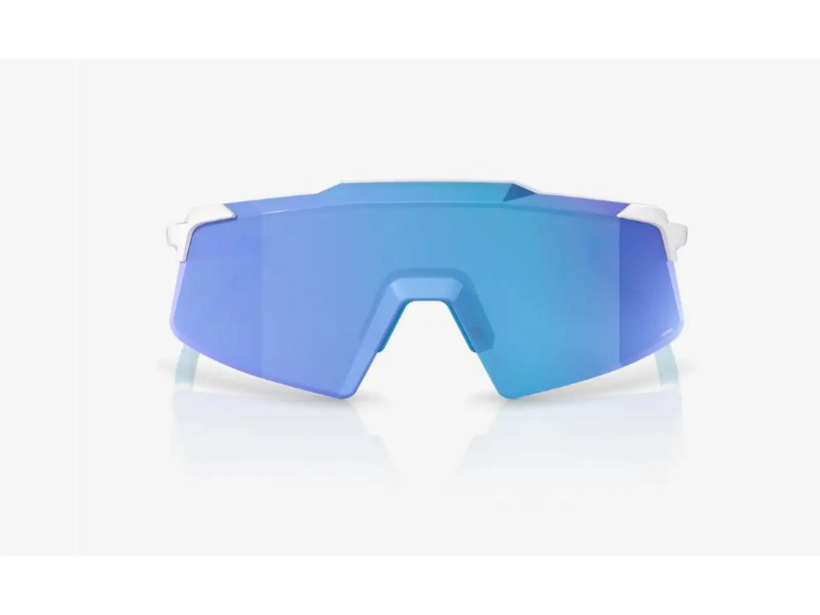 100% Aerocraft okulary Matte White/HiPER Blue Mirror