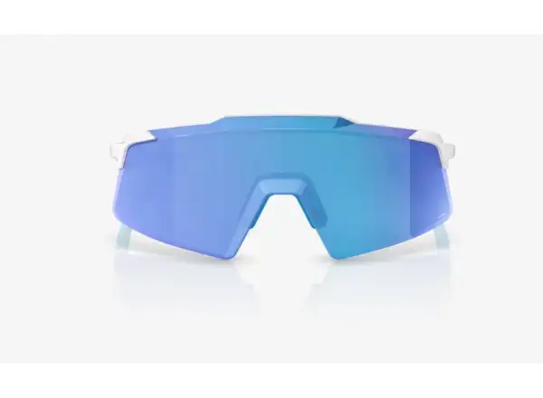 100% Aerocraft okulary Matte White/HiPER Blue Mirror