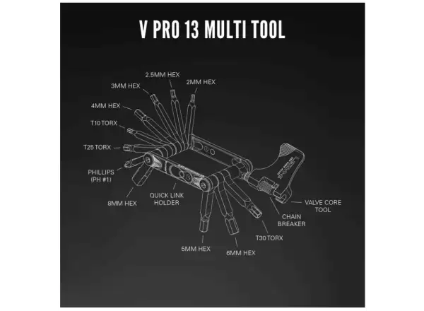 Lezyne V Pro multitool 13 funkcji czarna