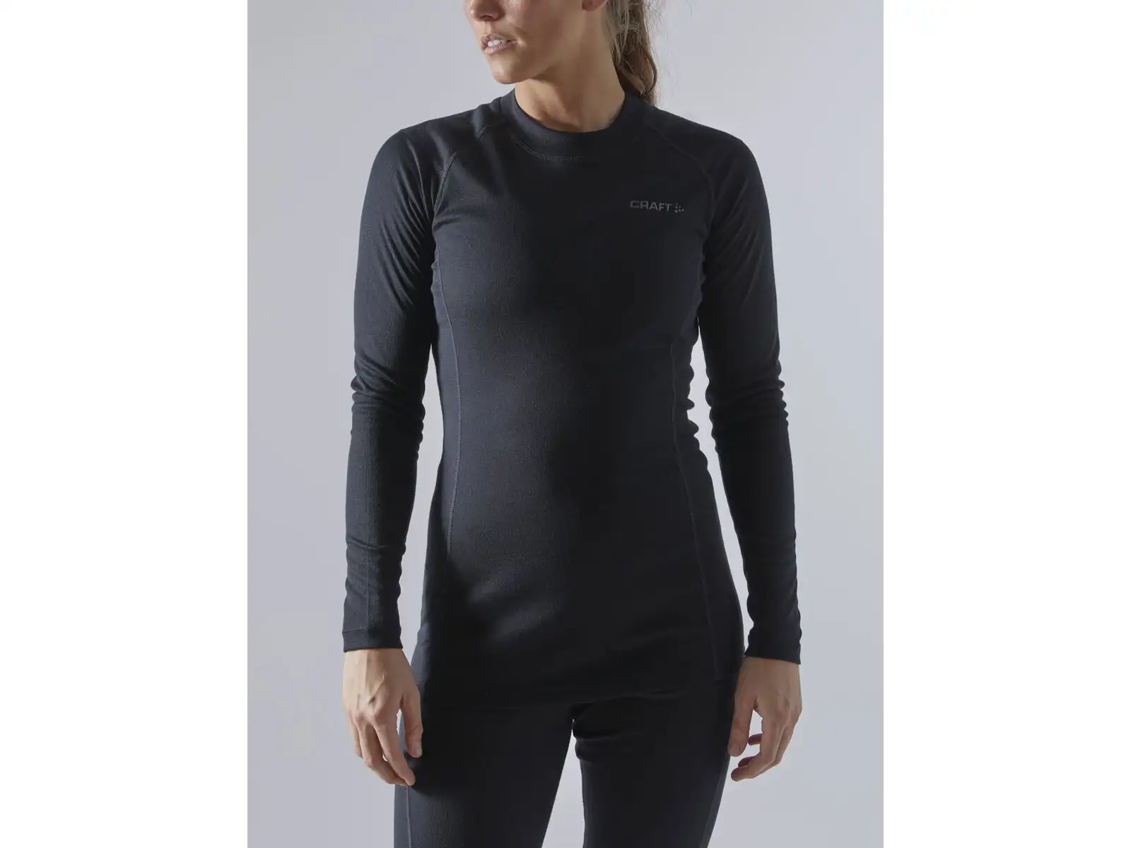 Craft Core Warm Baselayer damski zestaw koszulka długi rękaw+spodnie czarna