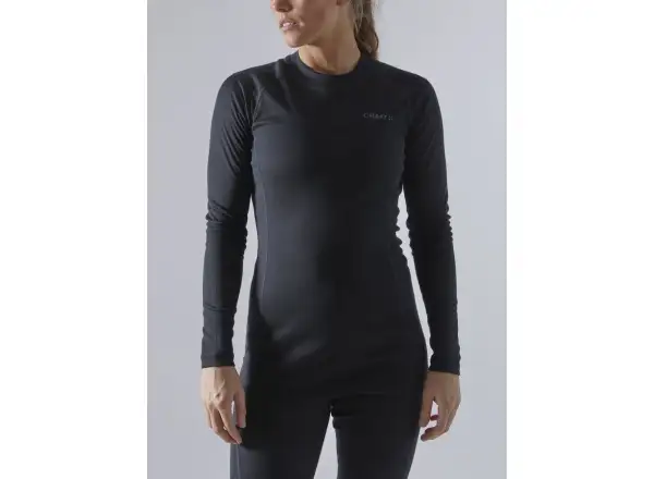 Craft Core Warm Baselayer damski zestaw koszulka długi rękaw+spodnie czarna