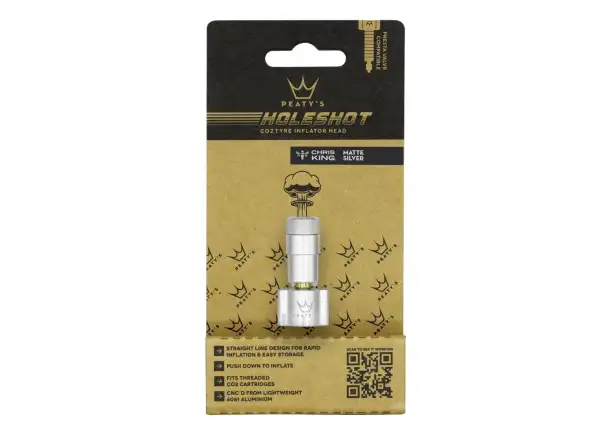 Peatys Holeshot CO2 głowica pompki Silver