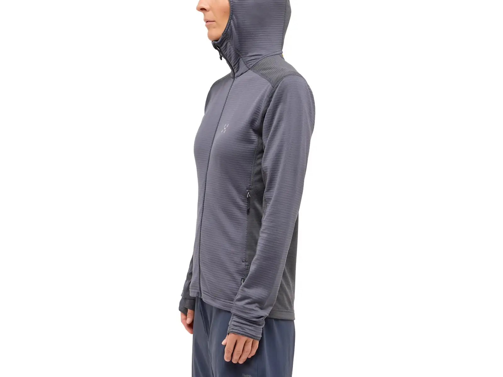 Haglöfs L.I.M Mid Multi Hood damska bluza z kapturem ciemnoszara