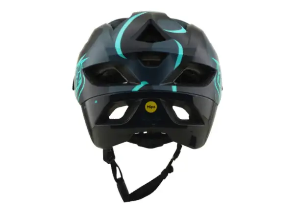 Troy Lee Designs Flowline SE MIPS kask Badge Carbon/Real Teal