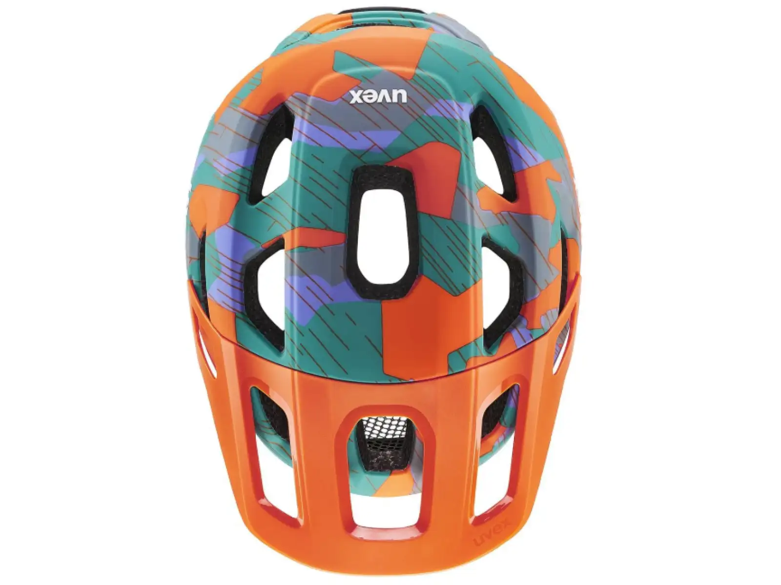 Uvex React Jr. dziecięcy kask Papaya/Camo Matt