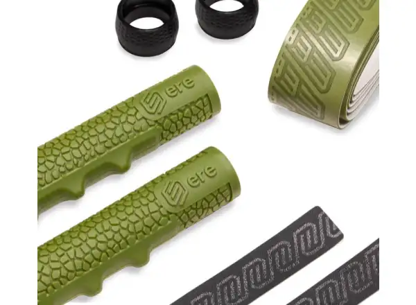 Ere Research Tenaci Handlebar Grip Gravel zestaw owijek i chwytów Moss Green