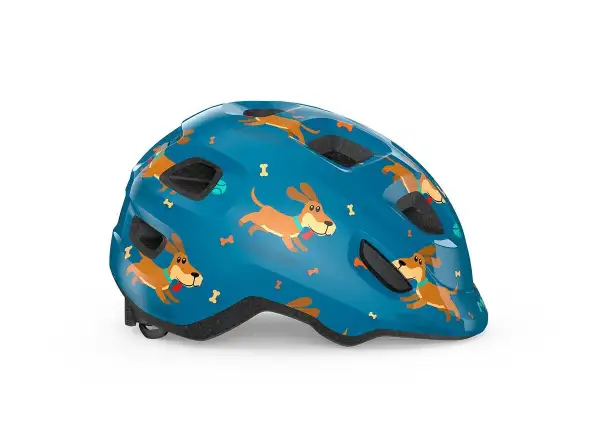 MET Hooray dziecięcy kask niebieski jamnik