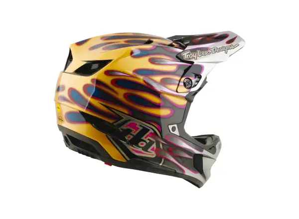 Troy Lee Designs D4 Carbon MIPS kask Overspray Gold/Black