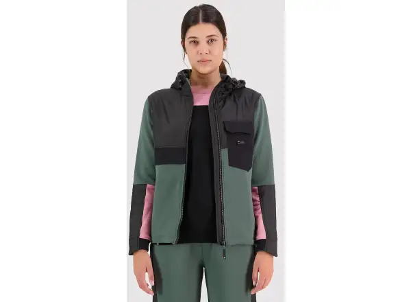 Mons Royale Decade Mid Hoody damska bluza dlugi rękaw Burnt sage/czarna