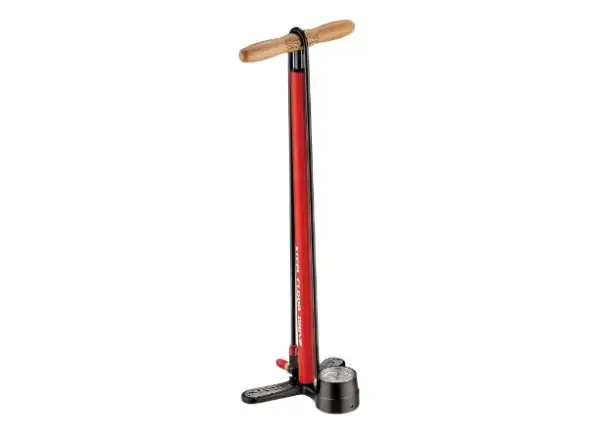 Lezyne Steel Floor Drive pompka serwisowa fire red