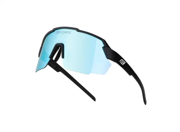 Force Pulse okulary rowerowe czarne/niebieskie lustrzane szkło