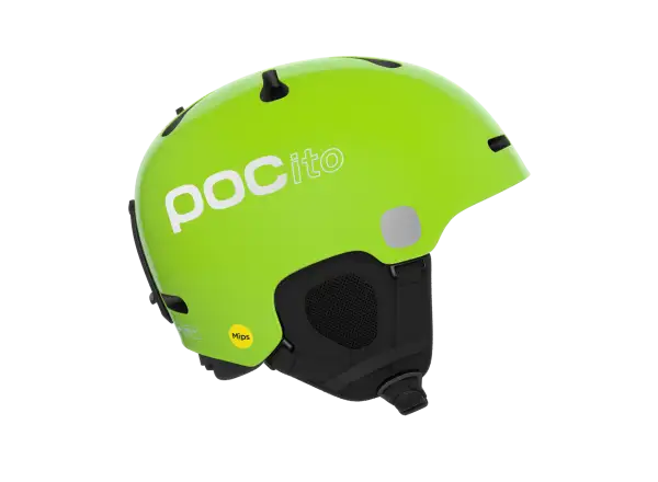POC POCito Fornix MIPS dziecięcy kask narciarski Fluorescent Yellow/Green